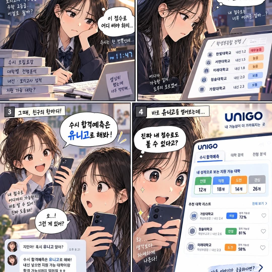수시 6장, 그냥 감으로 쓰기엔 너무 아깝잖아. 👀