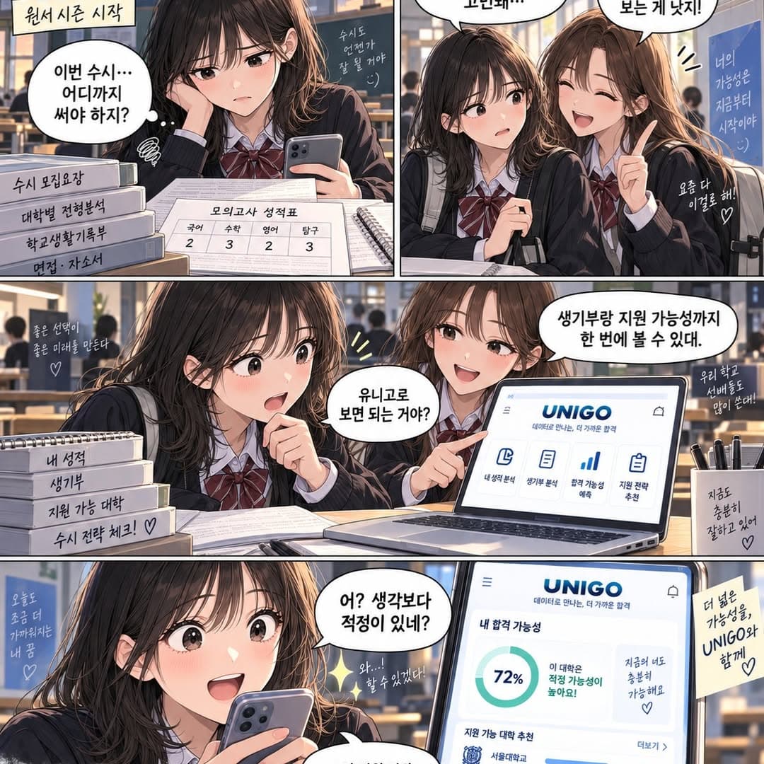 수시 지원에서 가장 어려운 건